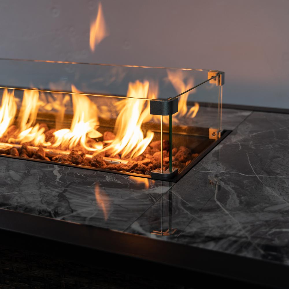 20lbs Wicker Gas Outdoor Firepit Table. Picture 9