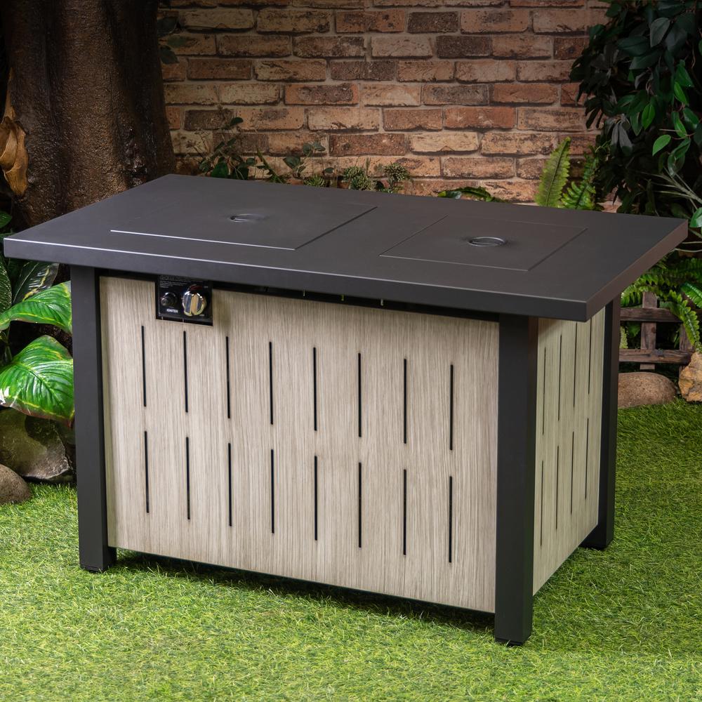42 Inch Rectangular Outdoor 50,000 BTU Propane Firetable with Ice Bucket. Picture 6
