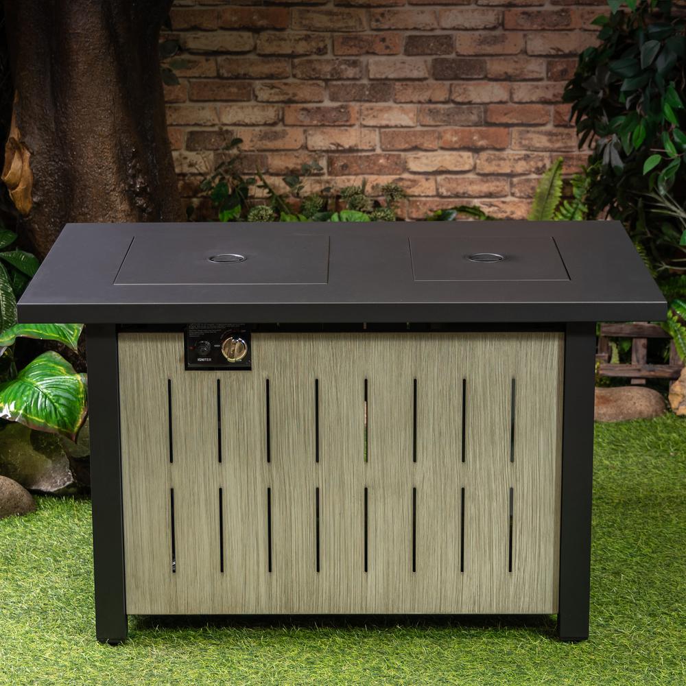 42 Inch Rectangular Outdoor 50,000 BTU Propane Firetable with Ice Bucket. Picture 9