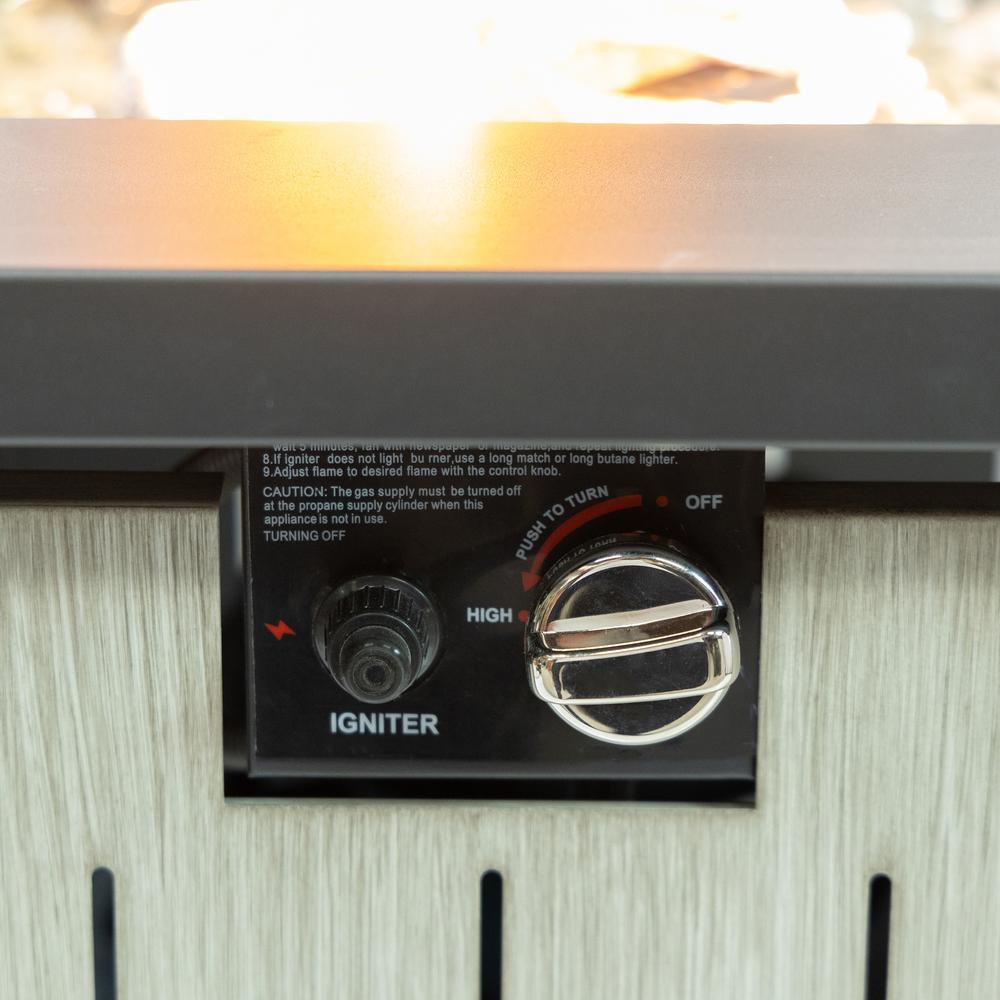 42 Inch Rectangular Outdoor 50,000 BTU Propane Firetable with Ice Bucket. Picture 13
