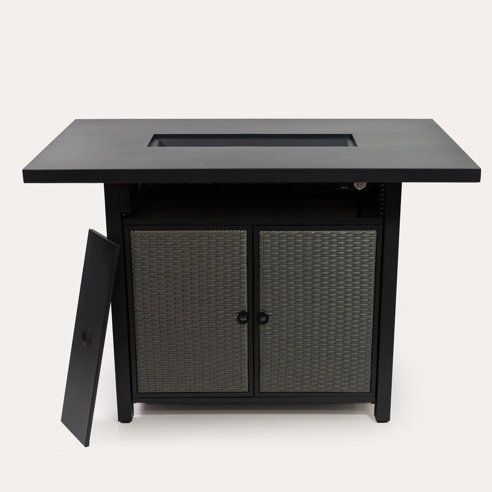 55 Inch Outdoor Rectangular 40,000 BTU Propane Barstool Firetable. Picture 1