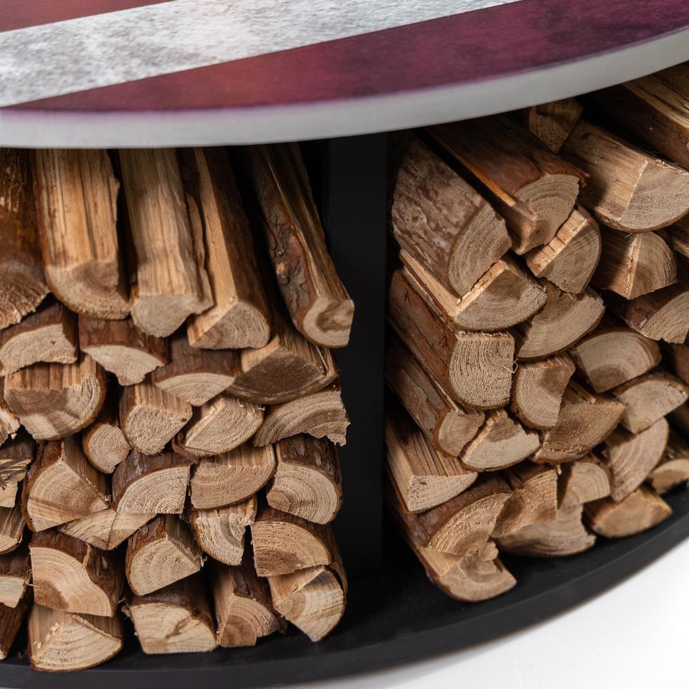 38 Inch Diameter Commemorative Outdoor Steel Woodburning  Fire Pit. Picture 4