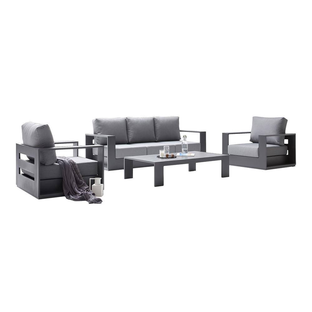 Ficarazzi Outdoor Sofa Chair Set & Coffee Table. Picture 5