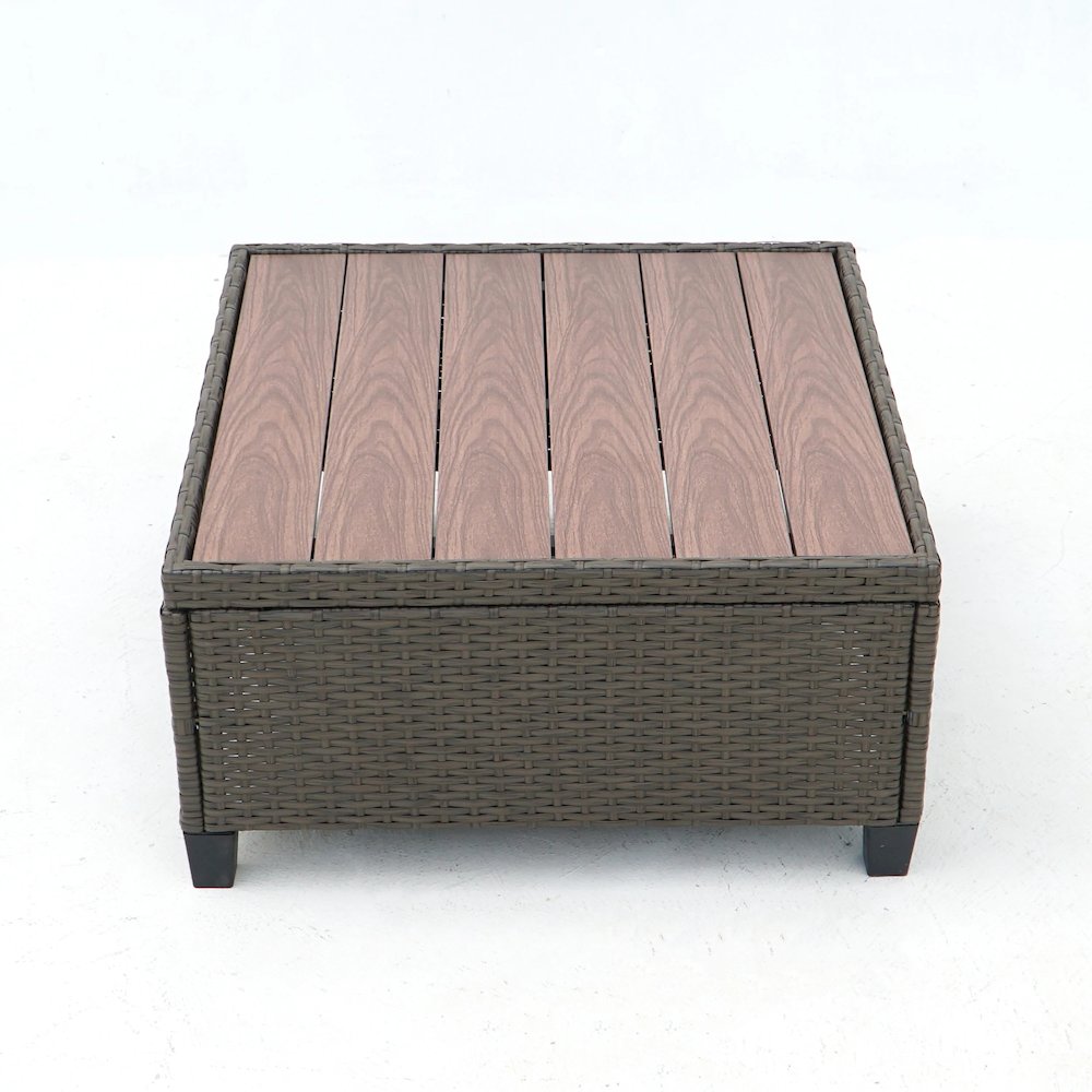 8 Piece Brown Outdoor Sectional Wicker Sofa Chairs and Tables. Picture 3