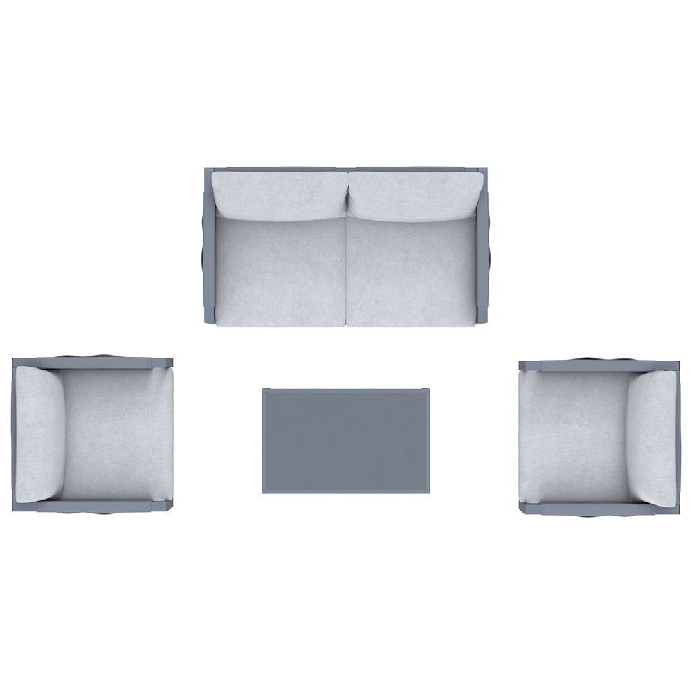 4 Place Seating Outdoor Gray Sofa and Table Set. Picture 6
