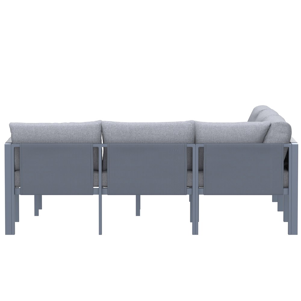 5 Place Seating Outdoor Gray Sofa and Table Set. Picture 8