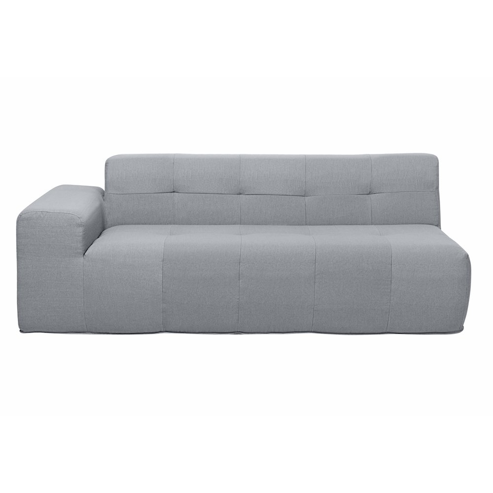4 Piece Gray Outdoor Compressed Foam Sectional Sofa Lounger and Table Set. Picture 10