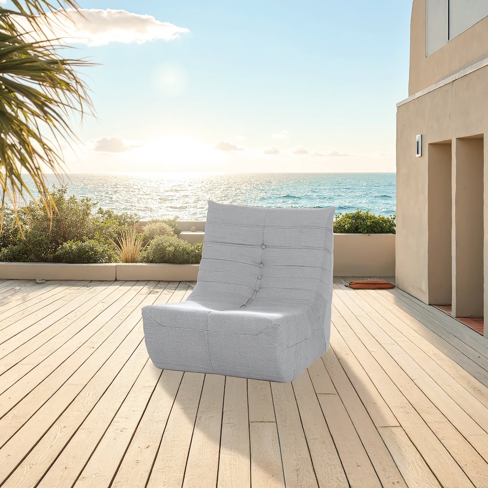 Gray Outdoor Compressed Foam Chair. Picture 9