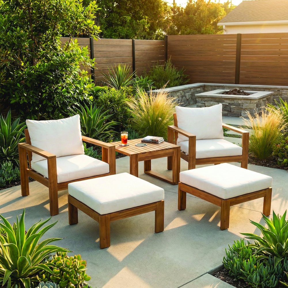 Deko Living Maya 5 Piece Sofa Set with LED Solar Unit. Picture 2