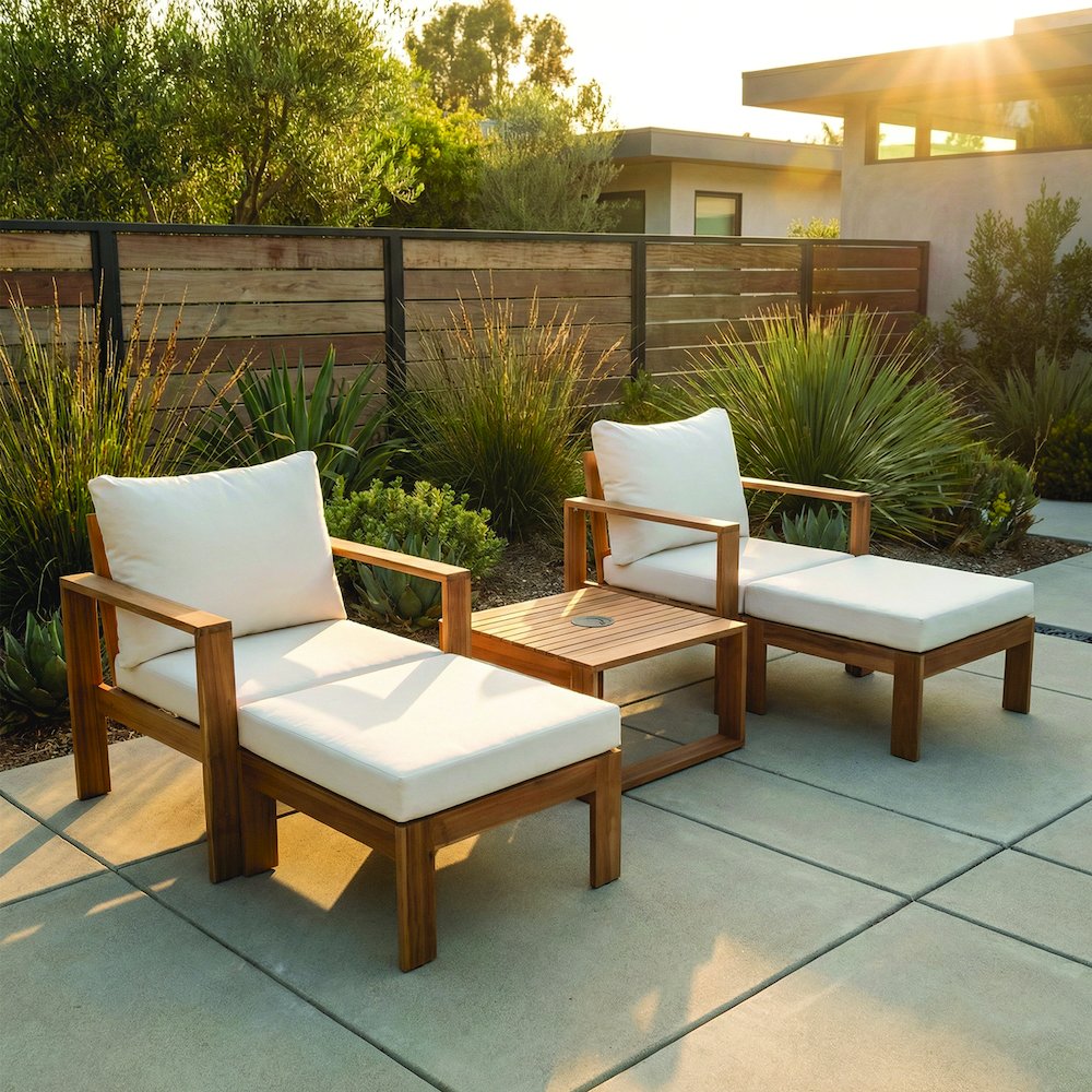 Deko Living Maya 5 Piece Sofa Set with LED Solar Unit. Picture 3