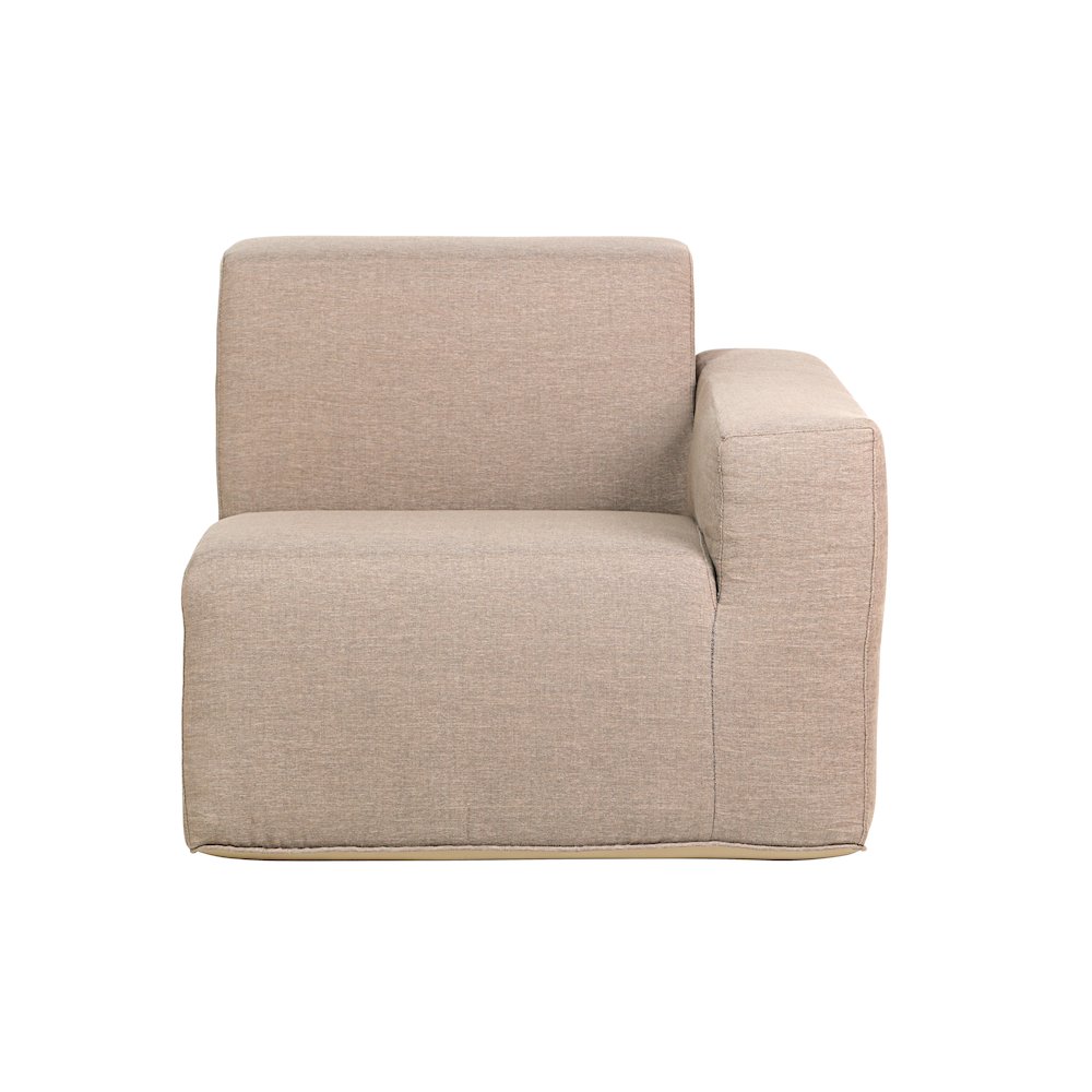 4 Place Seating Brown Outdoor Compressed Foam Sectional Sofas and Ottoman Set. Picture 6