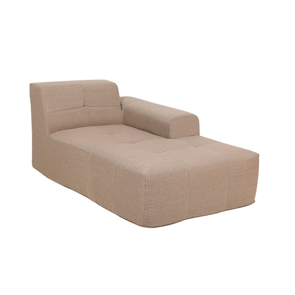 4 Piece Brown Outdoor Compressed Foam Sectional Sofa Lounger and Table Set. Picture 5