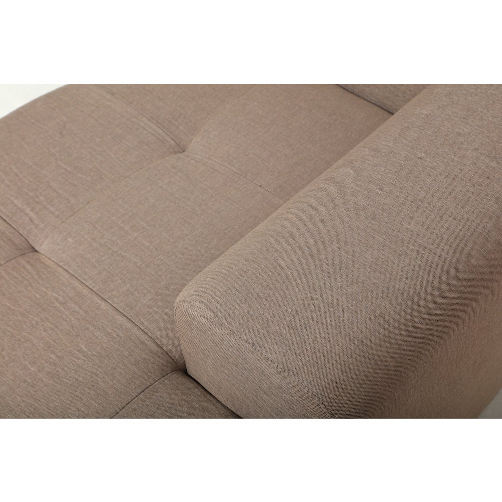 4 Piece Brown Outdoor Compressed Foam Sectional Sofa Lounger and Table Set. Picture 6