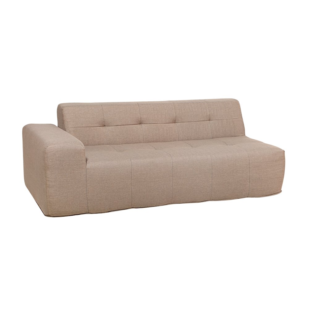 4 Piece Brown Outdoor Compressed Foam Sectional Sofa Lounger and Table Set. Picture 3