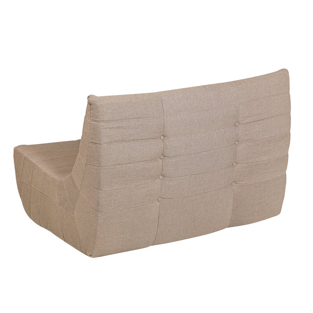 5 Piece Brown Outdoor Compressed Foam Loveseat Sofa Chairs and Table Set. Picture 9