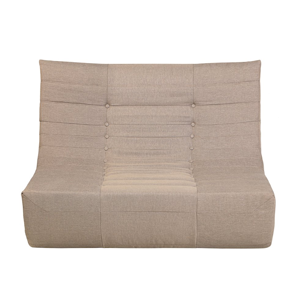 5 Piece Brown Outdoor Compressed Foam Loveseat Sofa Chairs and Table Set. Picture 5