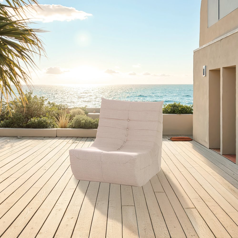 Brown Outdoor Compressed Foam Chair. Picture 6
