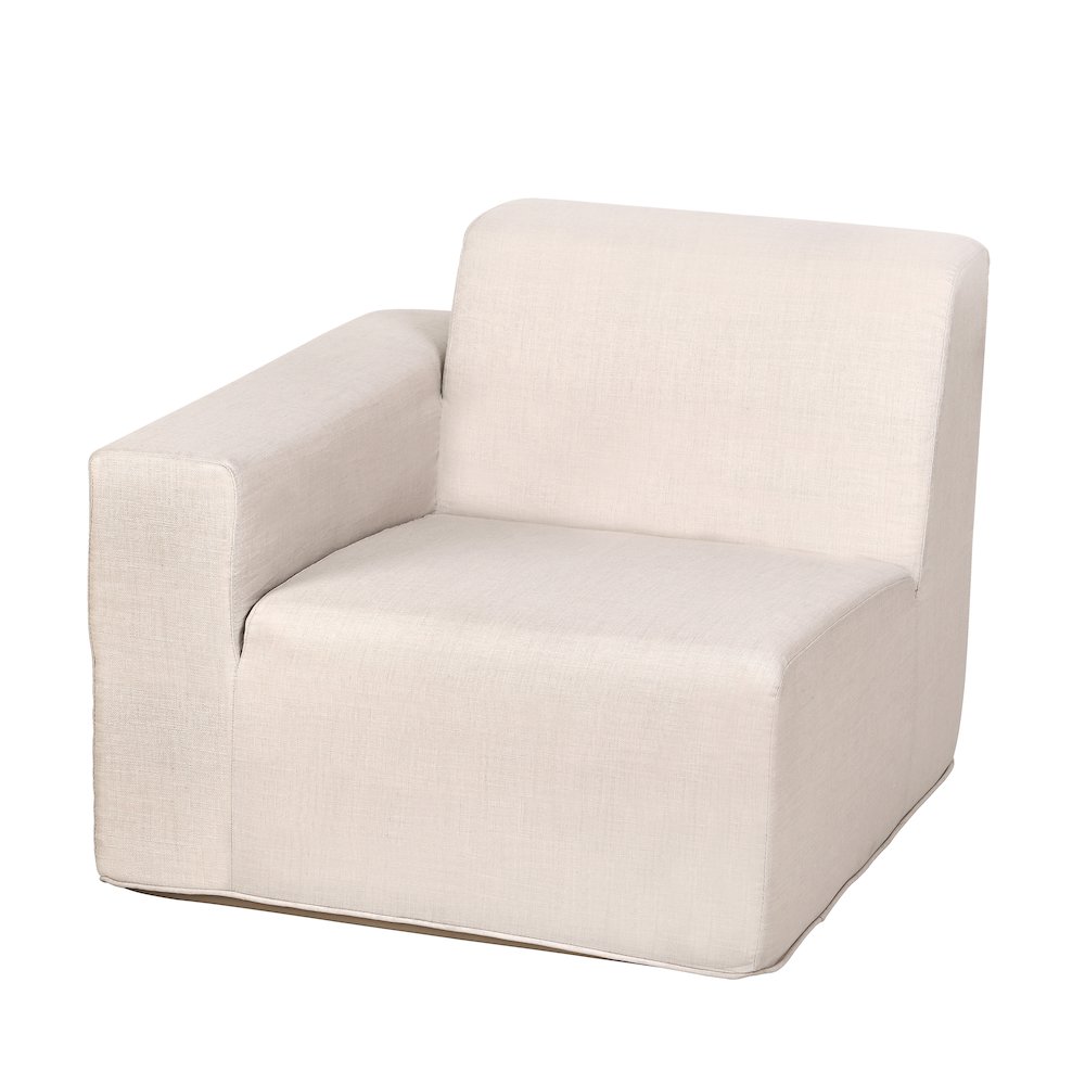 4 Place Seating Beige Outdoor Compressed Foam Sectional Sofas and Ottoman Set. Picture 6