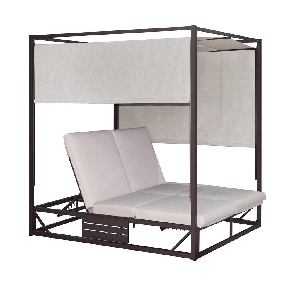 Outdoor Biege Rectangular Patio Daybed. Picture 1