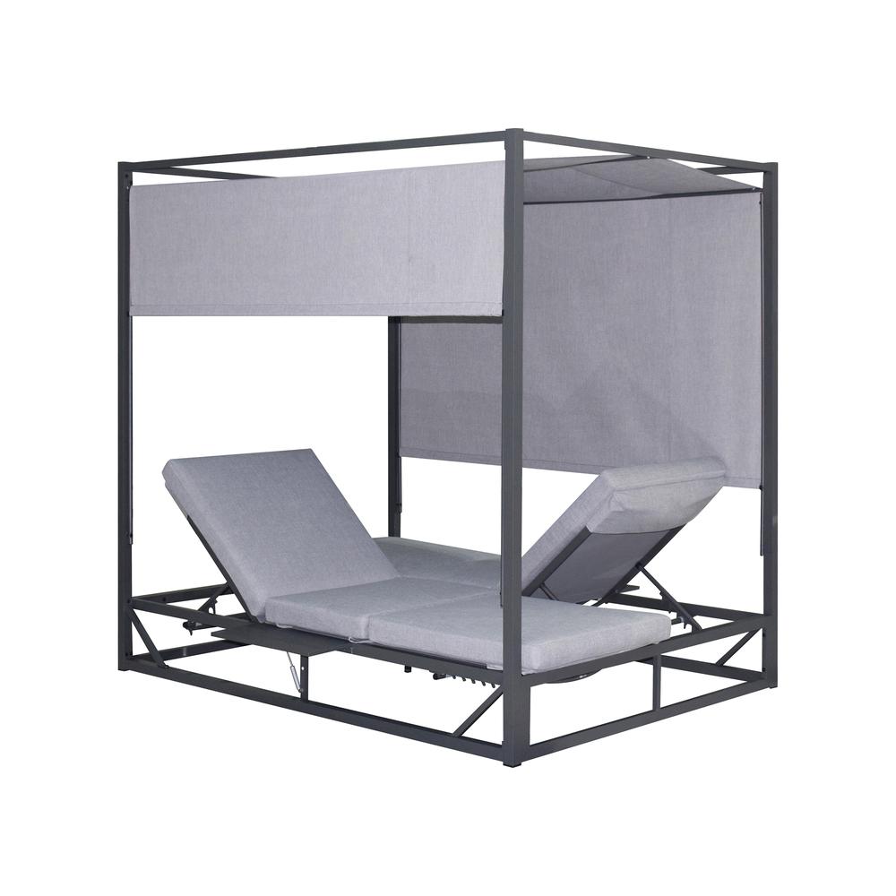Outdoor Rectangular Patio Daybed, Gray. Picture 2