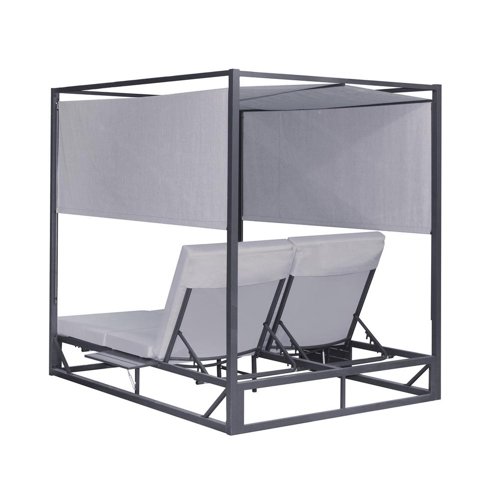Outdoor Rectangular Patio Daybed, Gray. Picture 3