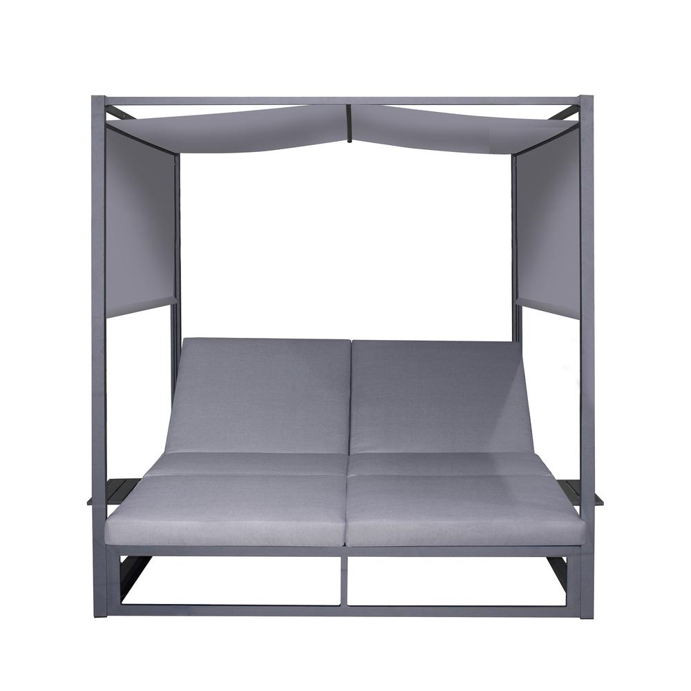 Outdoor Rectangular Patio Daybed, Gray. Picture 4