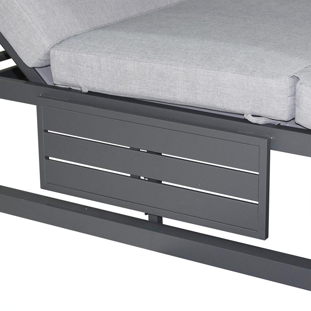 Outdoor Rectangular Patio Daybed, Gray. Picture 5