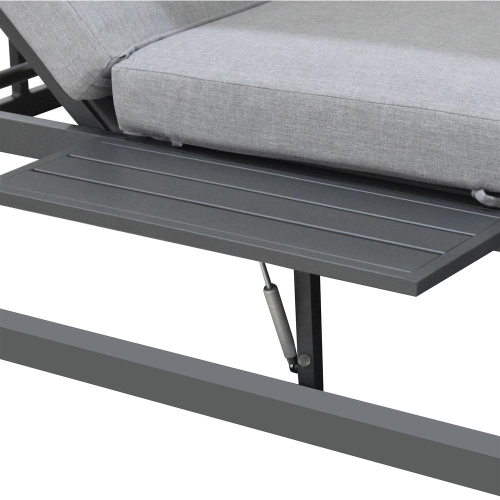 Outdoor Rectangular Patio Daybed, Gray. Picture 6