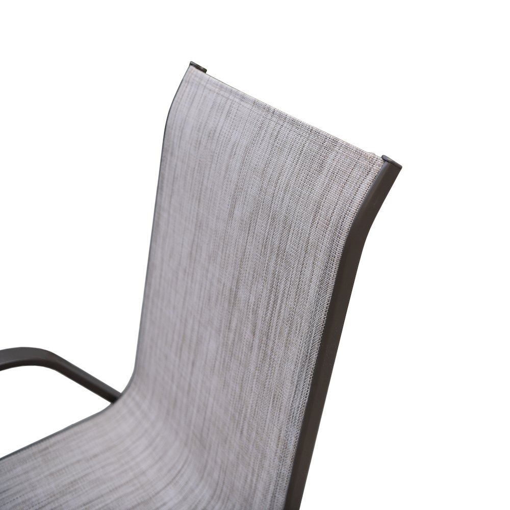 Deko Living 7 Piece Gray Outdoor Dining Chairs and Table Set. Picture 4
