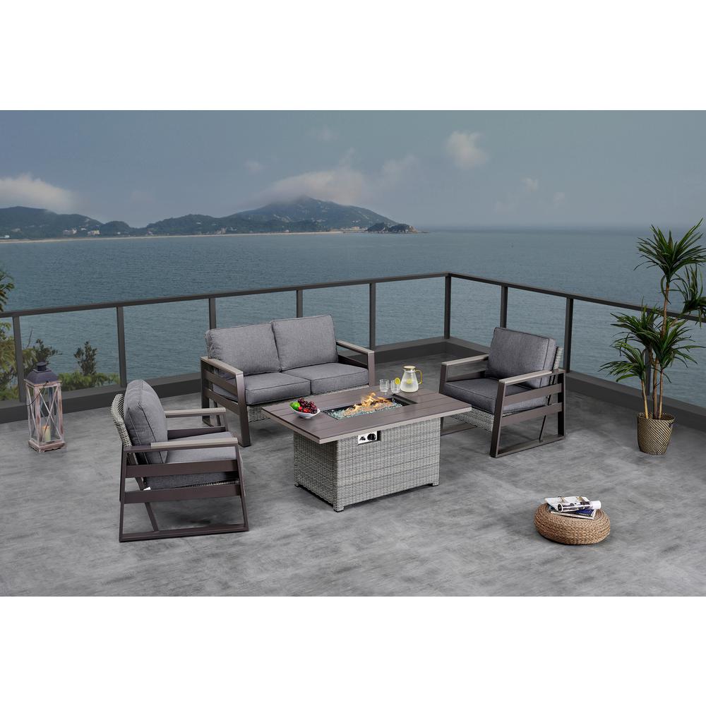 Tricarico Outdoor Patio Set & Firepit. Picture 7