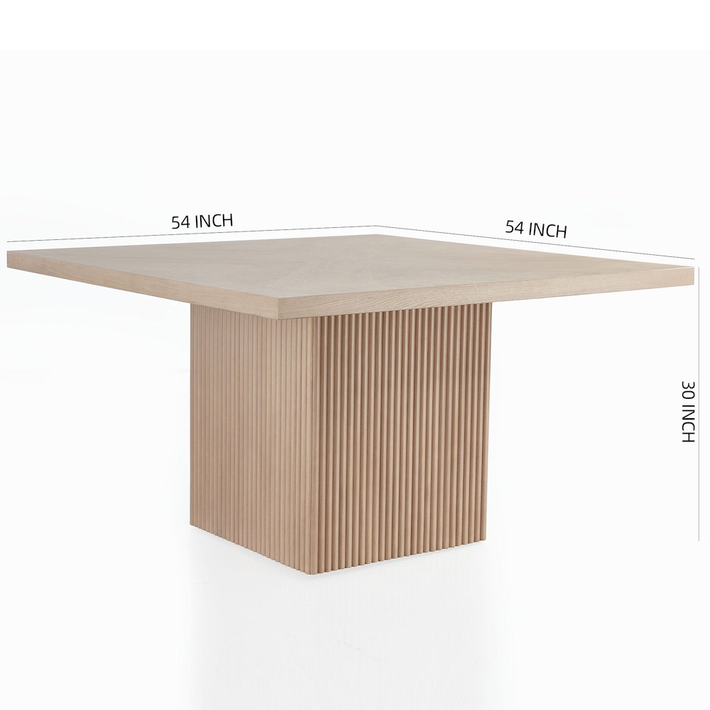 Dining Table made of Oak Veneer/ Beech/ Mdf in Brown color. Picture 2