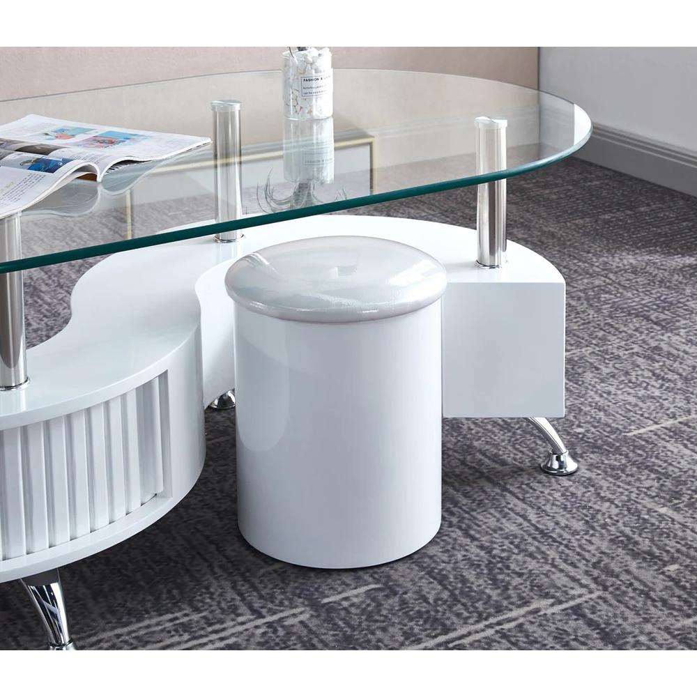 Oval Coffee Table With 2 Stools. Picture 7