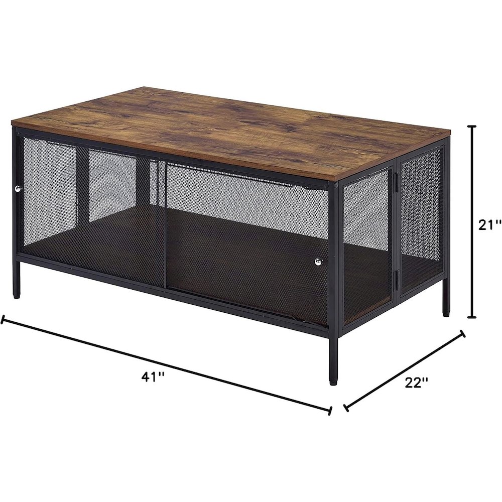 Winam Coffee Table Antique Oak & Black. Picture 2