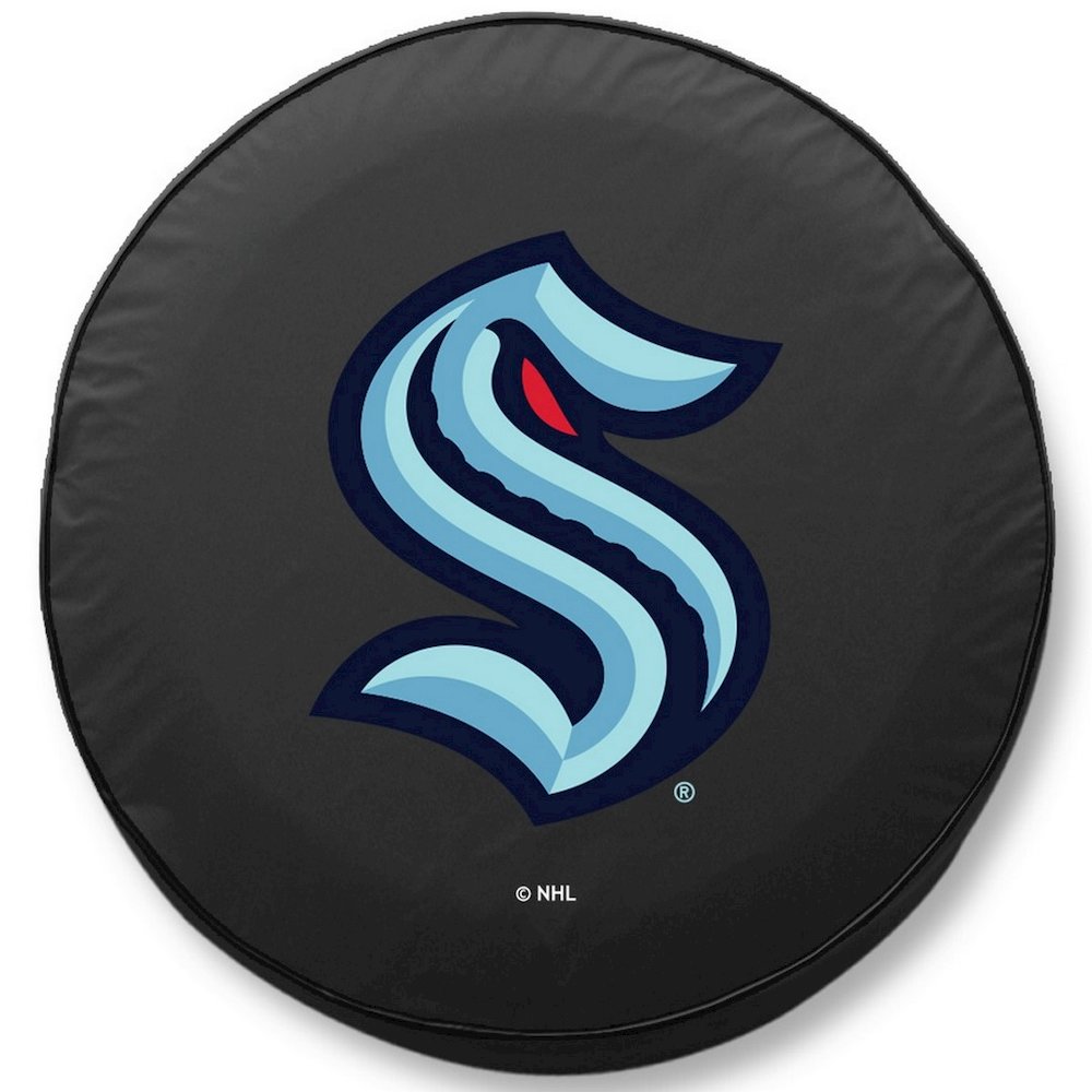 Seattle Kraken Tire Cover TCSMSeaKrkBK. Picture 1