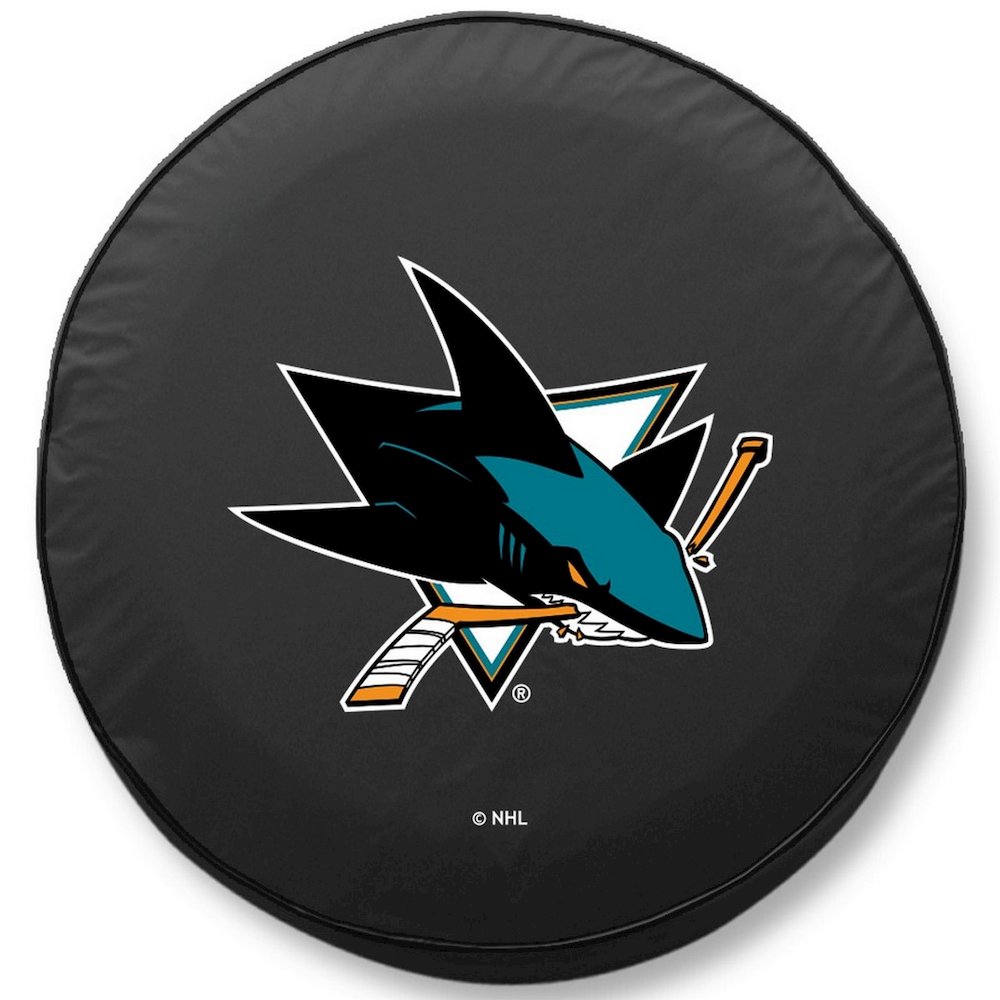 28 1/2 x 8 San Jose Sharks Tire Cover. Picture 1
