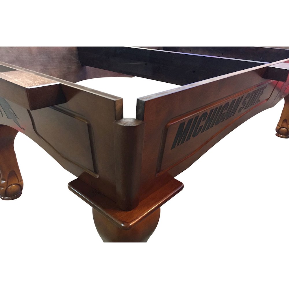 Chicago Blackhawks 8' Pool Table with a Chardonnay Finish. Picture 4