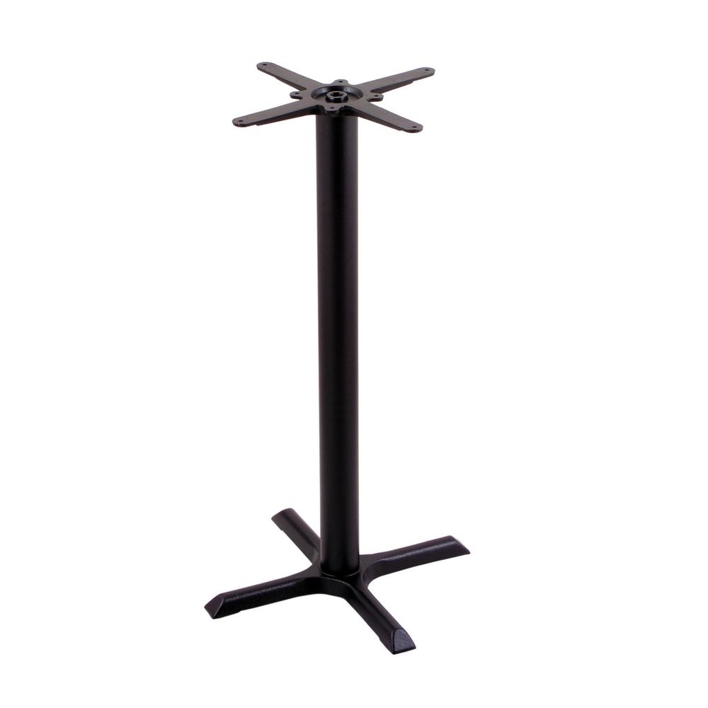211 Black Cast Iron Bar Height Base with 22" x 22" X-Style Foot. Picture 1