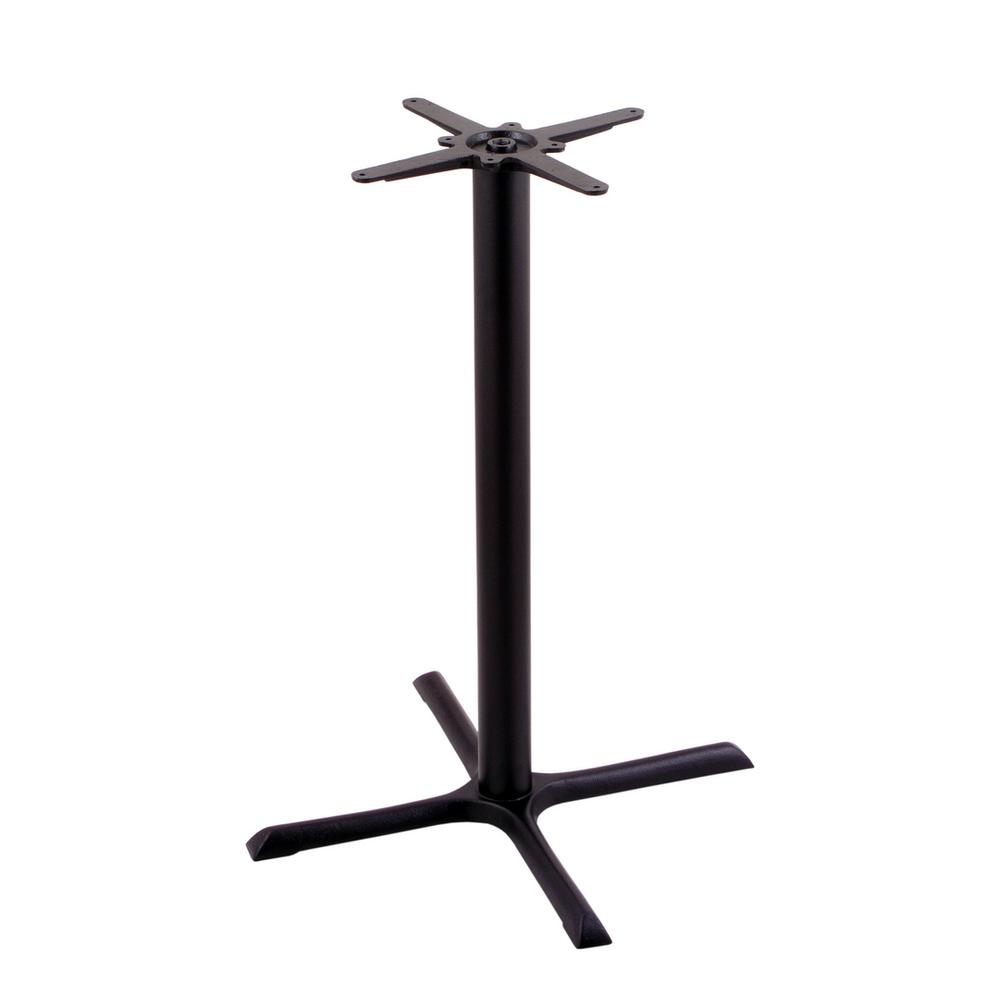 211 Black Cast Iron Bar Height Base with 30" x 30" X-Style Foot. Picture 1
