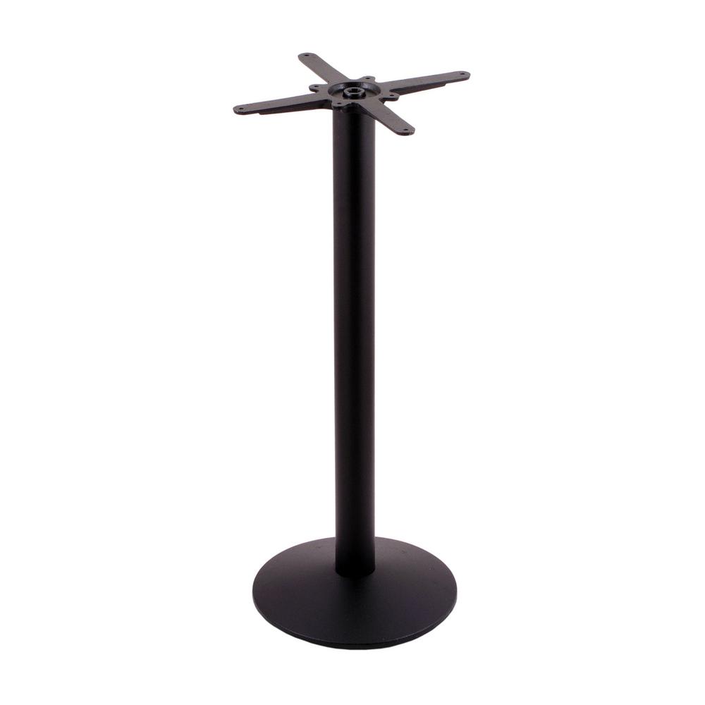 214 Black Cast Iron Bar Height Base with 16" Dia. Round Foot. Picture 1