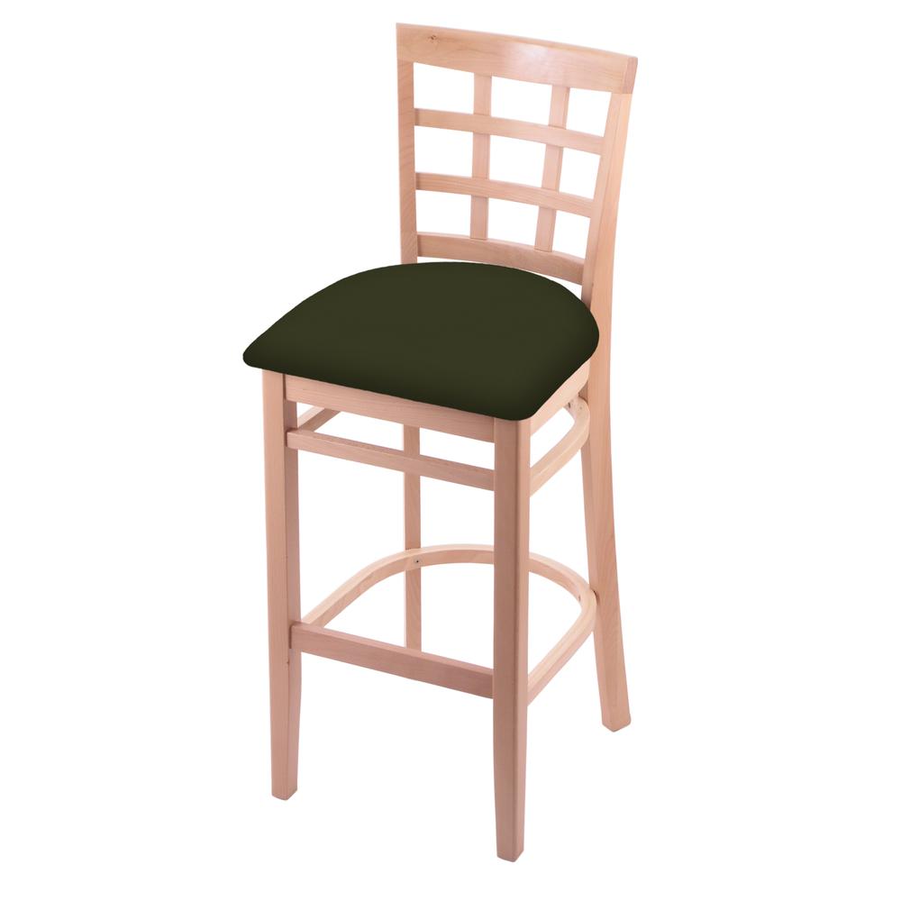 3130 30" Bar Stool with Natural Finish and Canter Pine Seat. Picture 1