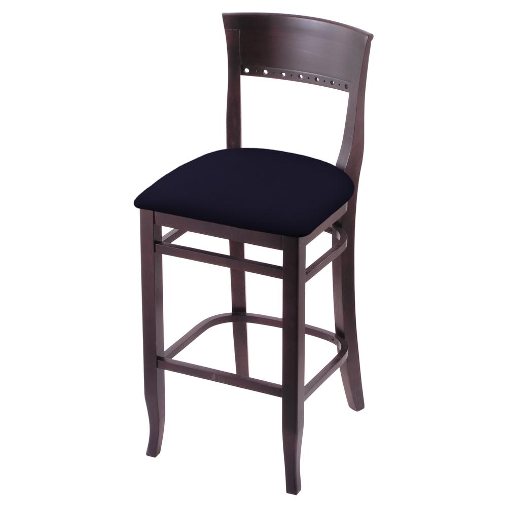 3160 30" Bar Stool with Dark Cherry Finish and Canter Twilight Seat. Picture 1