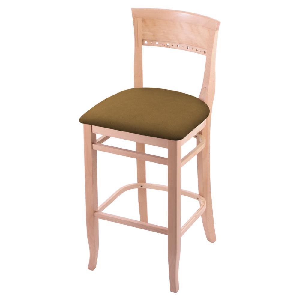 3160 30" Bar Stool with Natural Finish and Canter Saddle Seat. Picture 1