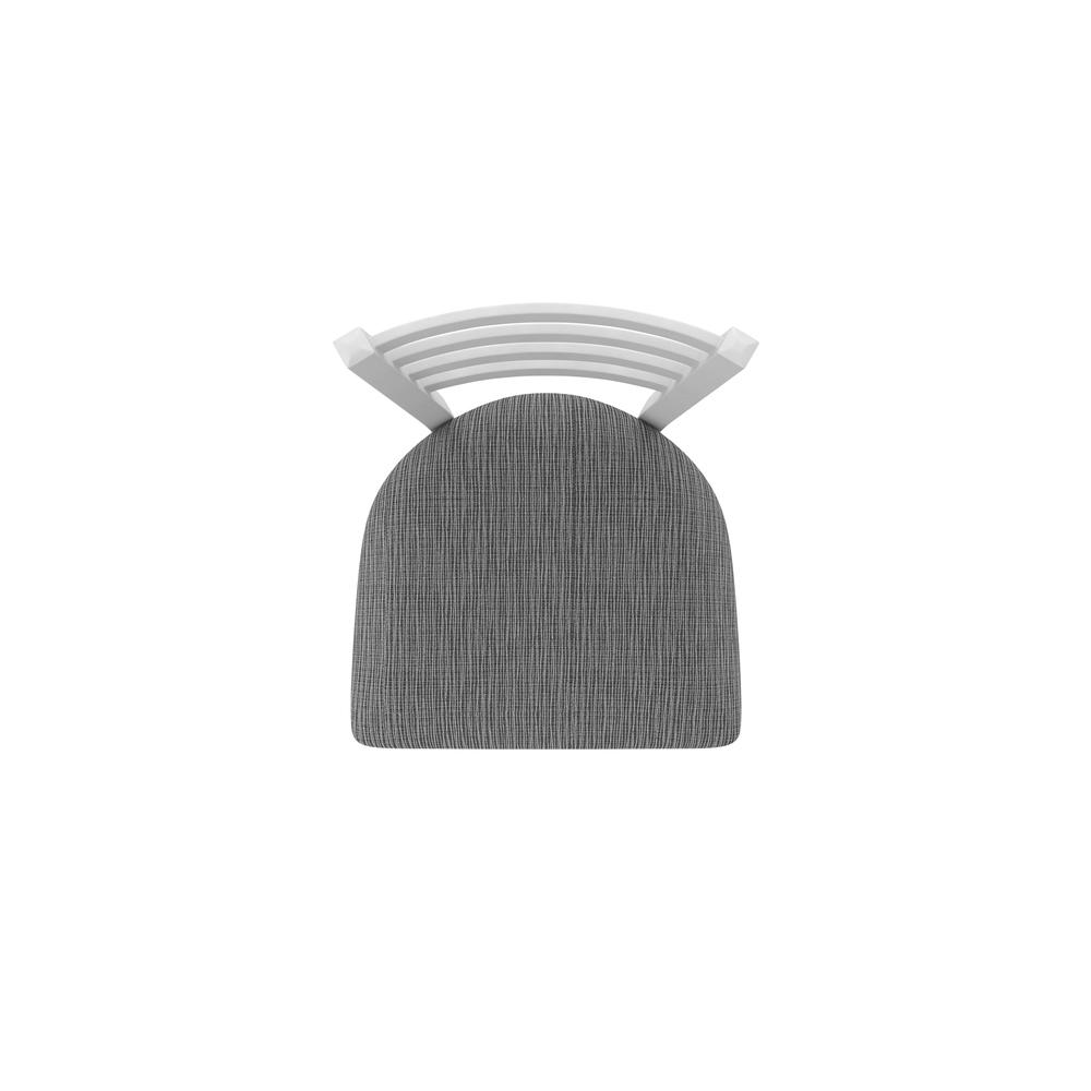 410 Jackie 36" Swivel Bar Stool with Anodized Nickel Finish and Graph Coal Seat. Picture 3