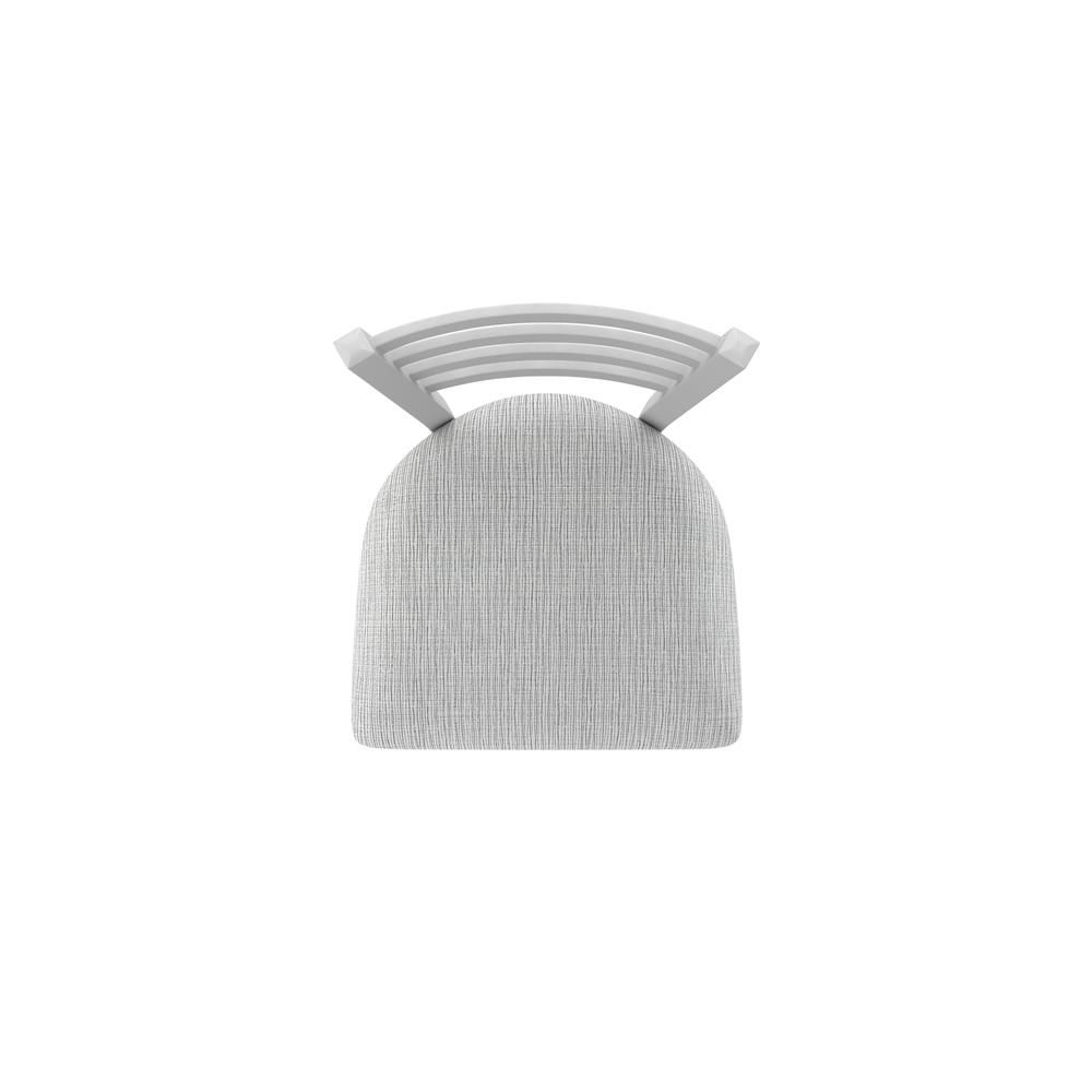 410 Jackie 36" Swivel Bar Stool with Anodized Nickel Finish and Graph Alpine Seat. Picture 3