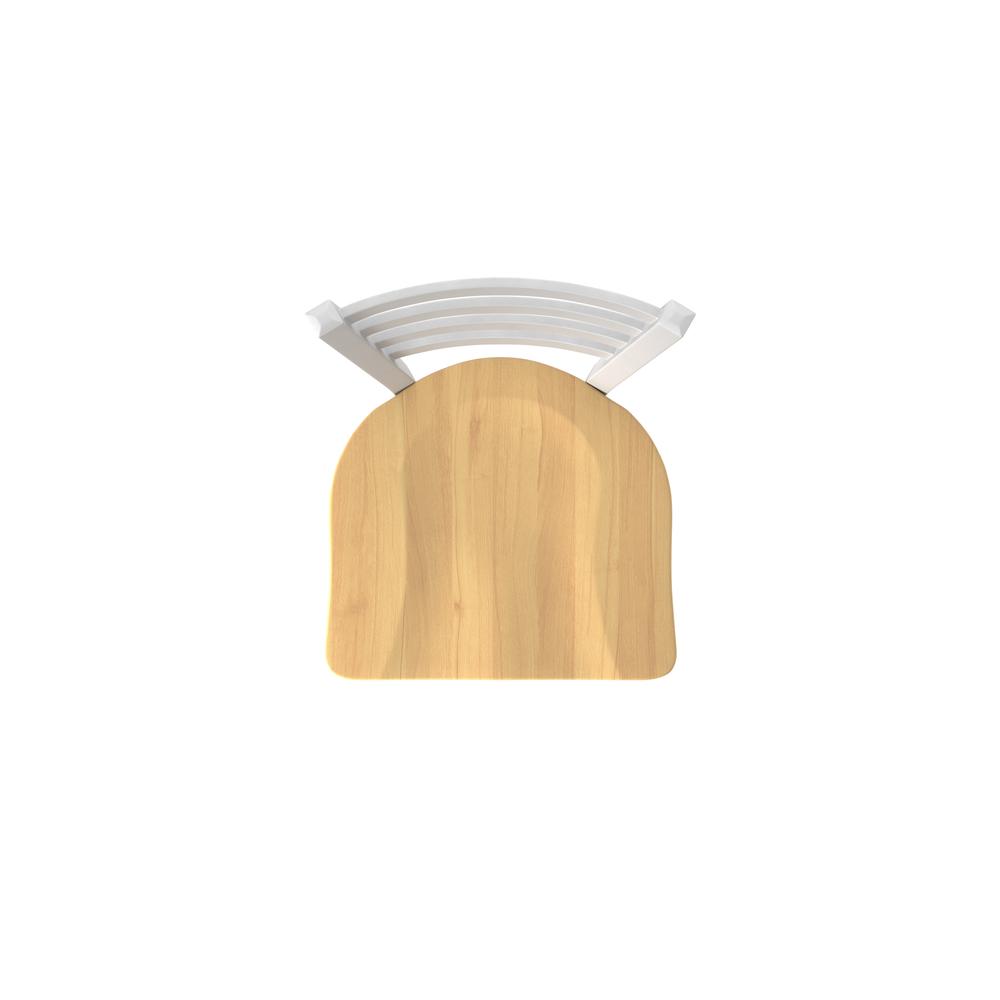 410 Jackie 36" Swivel Bar Stool with Anodized Nickel Finish and Natural Maple Seat. Picture 3