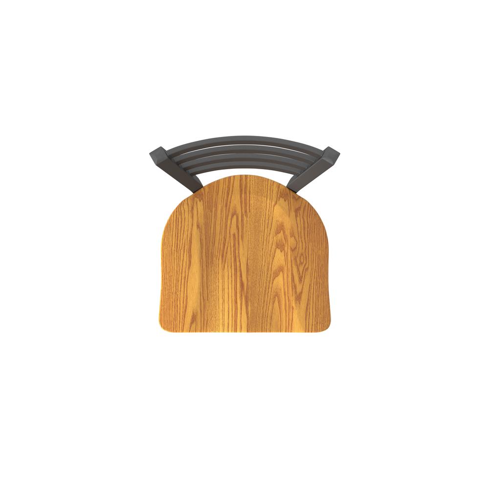 410 Jackie 36" Swivel Bar Stool with Pewter Finish and Medium Oak Seat. Picture 3