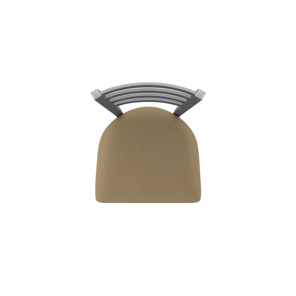 410 Jackie Stainless Steel 30" Swivel Bar Stool with Canter Thatch Seat. Picture 3