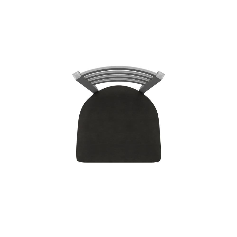 410 Jackie Stainless Steel 30" Swivel Bar Stool with Canter Espresso Seat. Picture 3