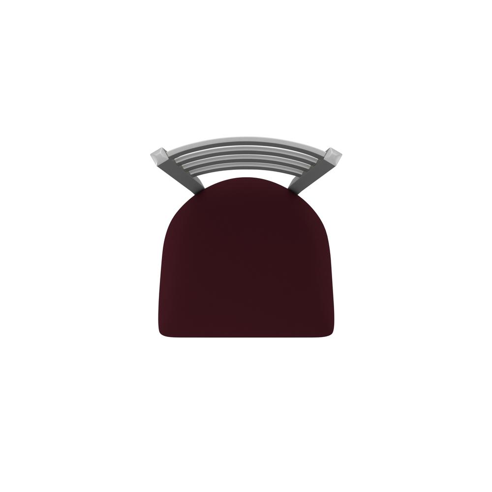 410 Jackie Stainless Steel 30" Swivel Bar Stool with Canter Bordeaux Seat. Picture 3