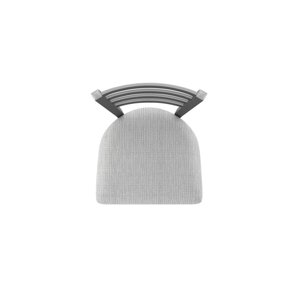 410 Jackie Stainless Steel 30" Swivel Bar Stool with Graph Alpine Seat. Picture 3